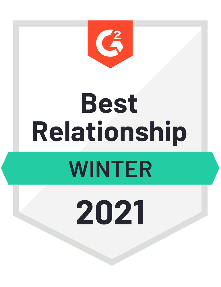 g2 winter 2021 - best relationship - customer success